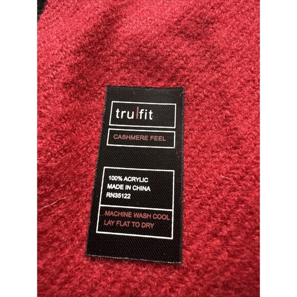 Men's Scarves 6: Black, Brown, Red NWT, 2 Plaid, 1 Woven Stripes Various Sizes - Picture 2 of 10